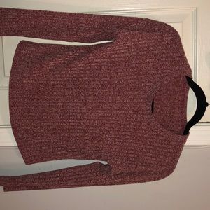 Maroon cropped sweater